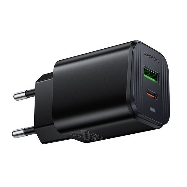 Сетевое зарядное устройство для BOROFONE BAS83A Star PD20W+QC3.0 charger (EU) Black