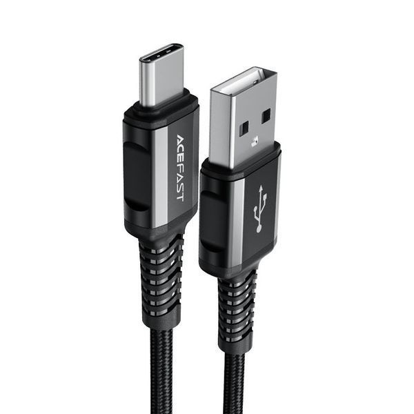Кабель ACEFAST C1-04 USB to Type-C 3A, 1.2m, nylon aluminum connectors, Black