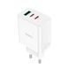 Сетевое зарядное устройство HOCO C126A Pure power PD40W three-port(2C1A) charger White