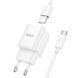 Мережевий зарядний пристрій з кабелем HOCO C145A Charm single port QC3.0 charger set(Type-C) White