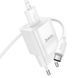 Мережевий зарядний пристрій з кабелем HOCO C145A Charm single port QC3.0 charger set(Type-C) White