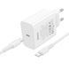 Сетевое зарядное устройство HOCO C162A Source single port PD40W charger set(C to C) White