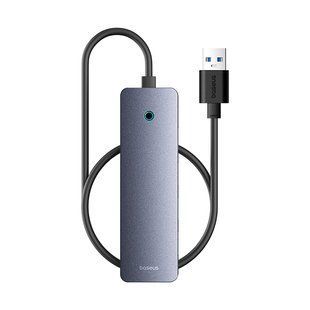 USB-хаб Baseus UltraJoy Series 4-Port HUB Lite 50cm Space Grey (USBA to USB3.0*4+Type-C5V)