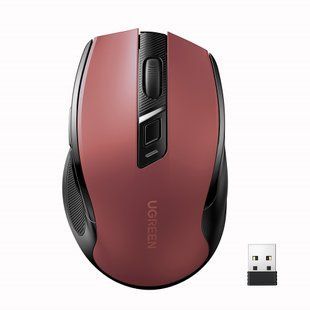Манипулятор мышь беспроводная UGREEN MU006 Ergonomic Wireless Mouse Red