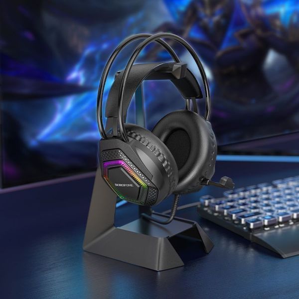 Наушники игровые BOROFONE BO105 Thunder gaming headphones Black