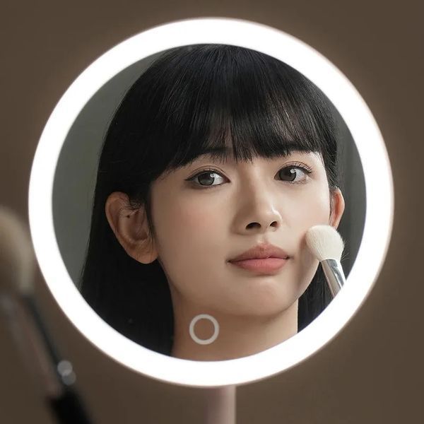 Зеркало для макияжа Xiaomi DOCO LED Beauty Sunlight Small Mirror Standard Edition Simple White