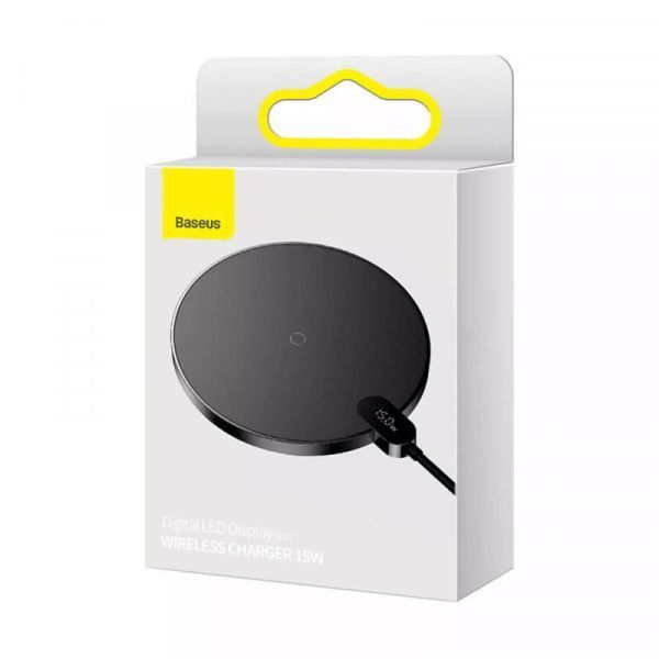 Бездротовий зарядний пристрій Baseus Digital LED Display Gen 2 Wireless Charger 15W Black