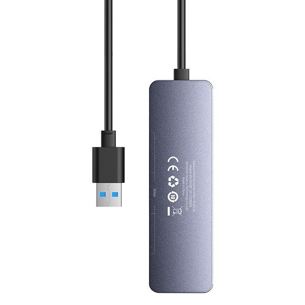 USB-хаб Baseus UltraJoy Series 4-Port HUB Lite 50cm Space Grey (USBA to USB3.0*4+Type-C5V)