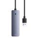 USB-хаб Baseus UltraJoy Series 4-Port HUB Lite 50cm Space Grey (USBA to USB3.0*4+Type-C5V)