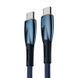 Кабель Baseus Glimmer Series Fast Charging Data Cable Type-C to Type-C 100W 1m Blue
