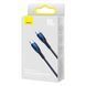 Кабель Baseus Glimmer Series Fast Charging Data Cable Type-C to Type-C 100W 1m Blue