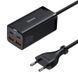Мережевий зарядний пристрій Baseus GaN3 Pro Desktop Fast Charger 2U+2C 100W EU Black