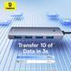USB-хаб Baseus UltraJoy Series 4-Port HUB Lite 50cm Space Grey (USBA to USB3.0*4+Type-C5V)