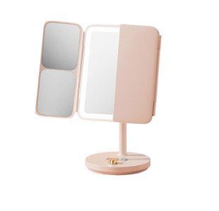 Зеркало для макияжа Xiaomi JordanLED table folding cosmetic mirror Pink