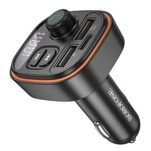 ОЗУ с FM-модулятором BOROFONE BC59 Heroic car BT FM transmitter Black