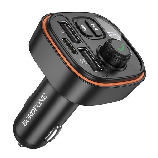 ОЗУ с FM-модулятором BOROFONE BC59 Heroic car BT FM transmitter Black