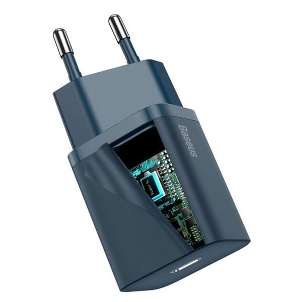 Сетевое зарядное устройство для Baseus Super Si Quick Charger 1C 20W EU Blue