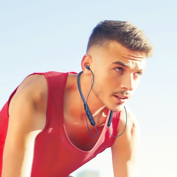 Беспроводные спортивные наушники HOCO ES64 Easy Sound sports BT earphones Navy Blue
