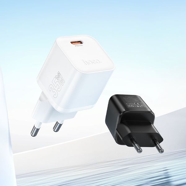 Сетевое зарядное устройство HOCO N66 Ingenious single port PD35W charger White