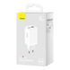Мережевий зарядний пристрій з кабелем Baseus GaN5 Pro Fast Charger 2C+U 65W EU White (Baseus Xiaobai charging Cable Type-C to Type-C 100W)