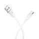 Кабель BOROFONE BX19 USB to Micro 2.4A, 1m, PVC, TPE connectors, White