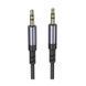 Аудиокабель BOROFONE BL24 3.5mm male to 3.5mm male, nylon braid, 1m, Metal Grey