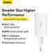 Мережевий зарядний пристрій з кабелем Baseus GaN5 Pro Fast Charger 2C+U 65W EU White (Baseus Xiaobai charging Cable Type-C to Type-C 100W)