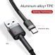 Кабель Baseus Cafule Cable USB For Type-C 3A 0.5m Gray+Black