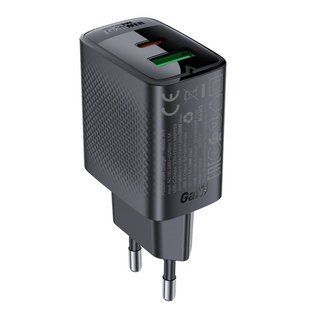 Сетевое зарядное устройство для ACEFAST A78 PD20W GaN (USB-A+USB-C) charger Black