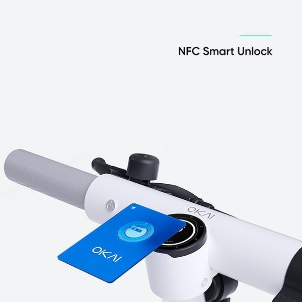 Электросамокат OKAI ES20-NEON White 9", 300(600)W, 9.8Ah, 40km, 25km\h, 20%, NFC, App, 16kg