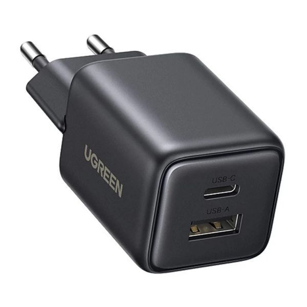 Сетевое зарядное устройство для UGREEN X514 20W 2-Port GaN Fast Charger EU black