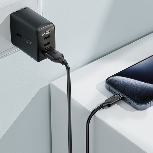 Кабель ACEFAST C16-02 TPU charging data cable USB-A to L Black