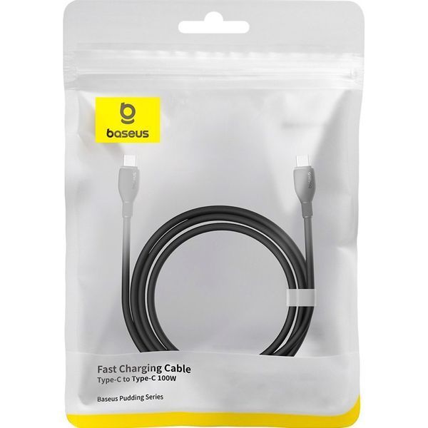 Кабель Baseus Pudding Series Fast Charging Cable Type-C to Type-C 100W 1.2m Cluster Black