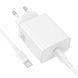 Мережевий зарядний пристрій з кабелем BOROFONE BA109A Star single port PD40W charger set (C to C) (EU) White