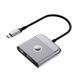 USB-Hub WIWU Traveling 3in1 USB C hub Wi-HB002 Gray