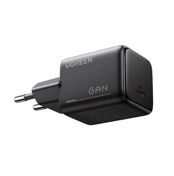 Сетевое зарядное устройство с кабелем UGREEN X517 25W USB-C GaN Fast Charger Set EU+1M CC Cable black