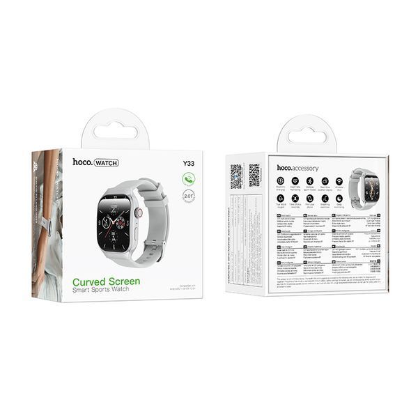 Смарт-годинник HOCO Y33 51mm. 200 mAh. Smart sports watch (call version) Silver