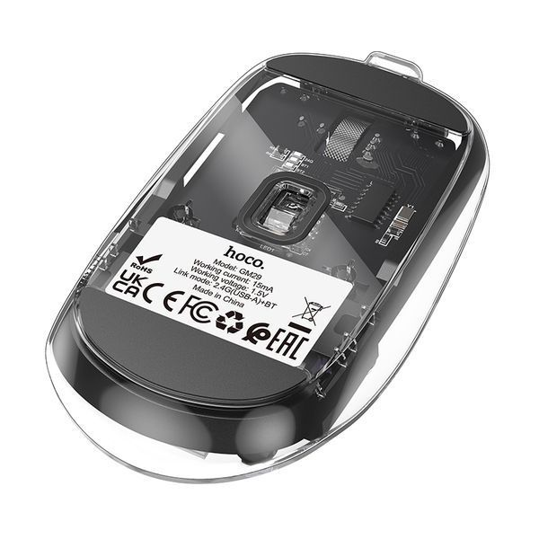Мышь HOCO GM29 Mysterious dual-mode silent wireless mouse Dark Night Black