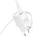 Мережевий зарядний пристрій з кабелем HOCO C148A Charm single port PD30W charger set (C to iP) (EU) White