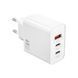 Мережевий зарядний пристрій WIWU 65W Essen GaN Fast Charger 1A+2C Wi-G005 EU White