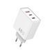 Мережевий зарядний пристрій WIWU 65W Essen GaN Fast Charger 1A+2C Wi-G005 EU White