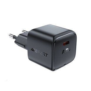Сетевое зарядное устройство для ACEFAST A77 mini PD30W GaN USB-C charger Black