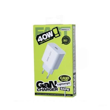 Мережевий зарядний пристрій REMAX Huiying GaN Fast Charging Charger CA10(C40W) EU-white