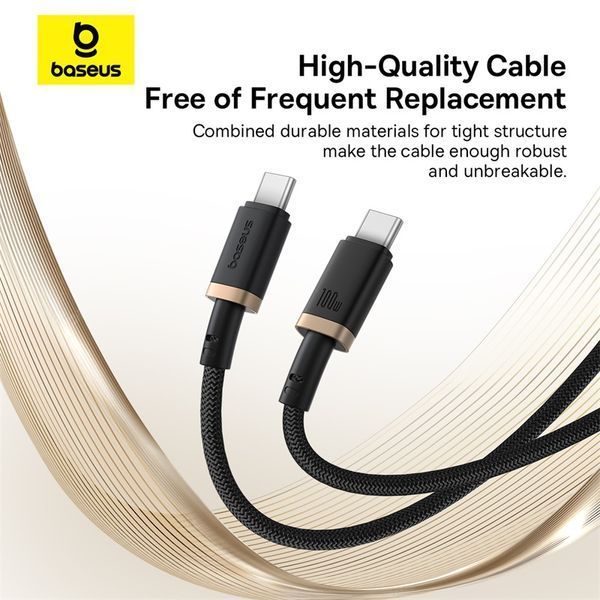 Кабель Baseus Dura Series Fast Charging Cable Type-C to Type-C 100W 1m Gold+Black