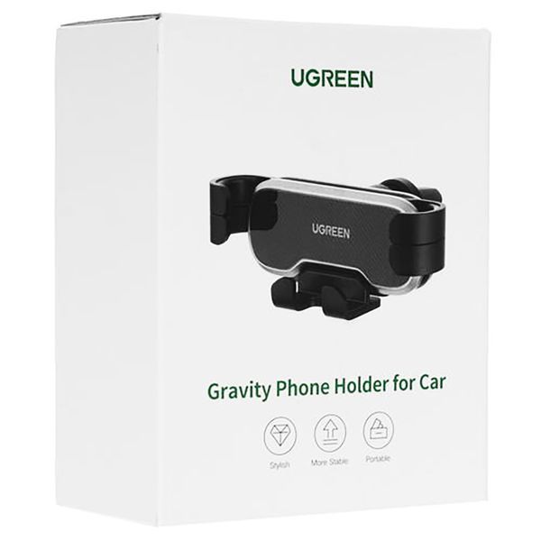 Автодержатель для телефона UGREEN LP228 Gravity Drive Air Vent Car Mount Phone Holder Black