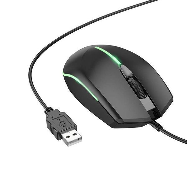 Мышь BOROFONE BG10 Soaring game luminous wired mouse Black