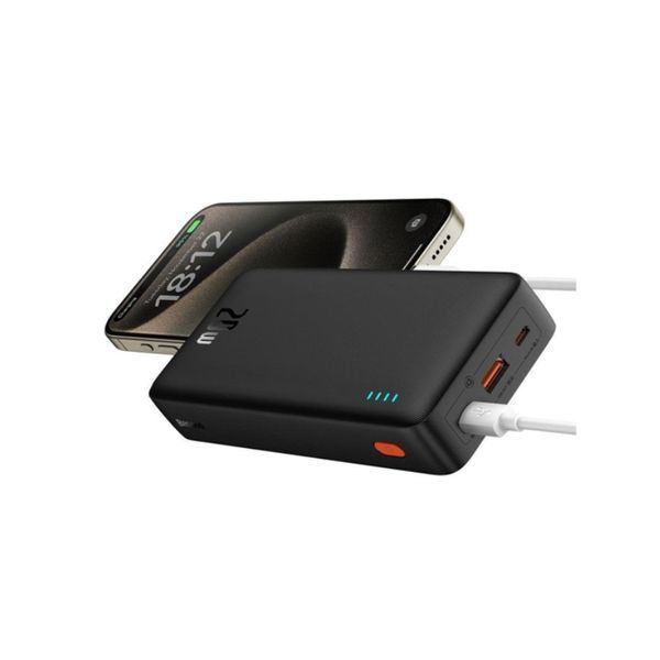 Зовнішній акумулятор Baseus Airpow Fast Charge Power Bank 20000mAh 20W Cluster Black (With Simple Series Containing universal USB to Type-C 50cm)