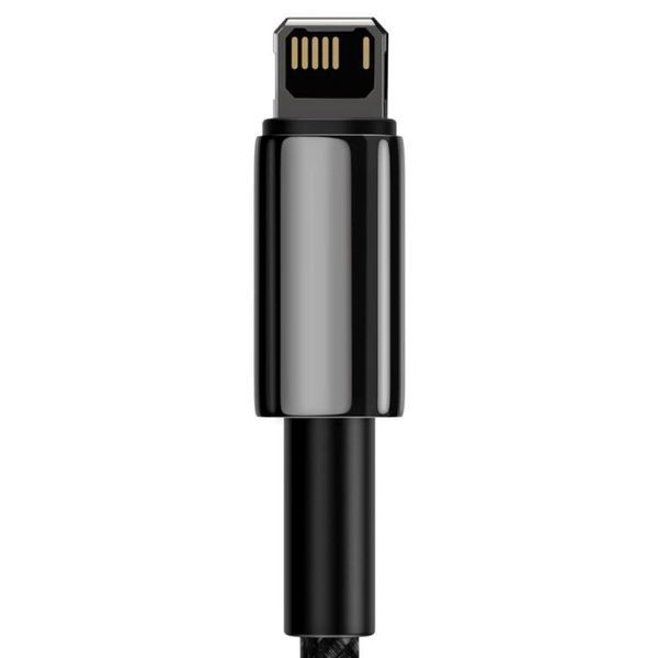 Кабель Baseus Tungsten Gold Fast Charging Data Cable USB to iP 2.4A 2m Black