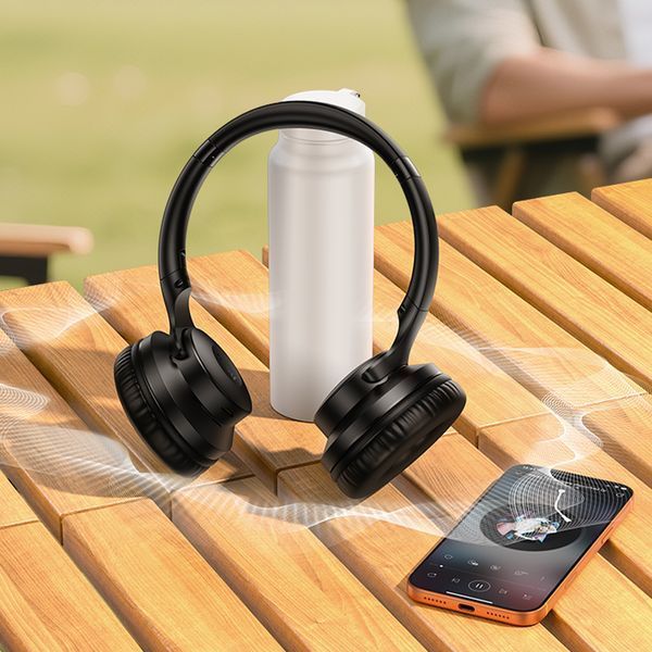 Беспроводные накладные наушники HOCO W71 Cool sound BT headphones Black