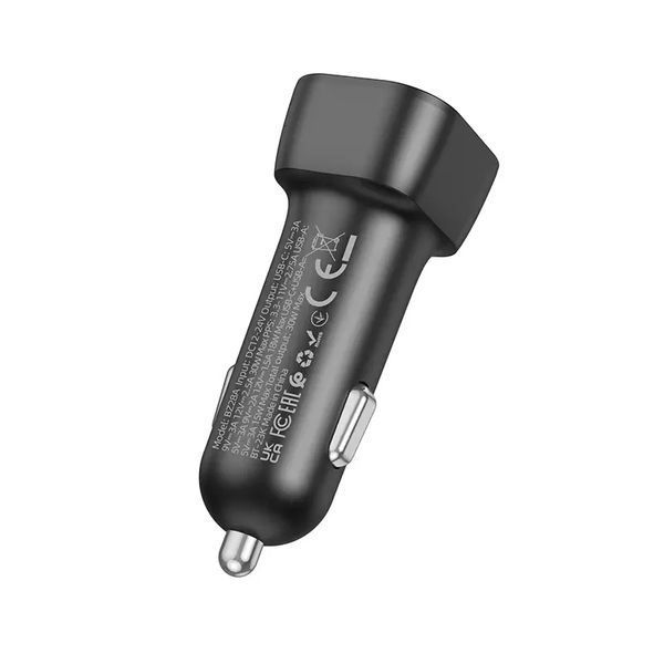 Автомобильное зарядное устройство для BOROFONE BZ28A Trophie PD30W+QC3.0 car charger Black